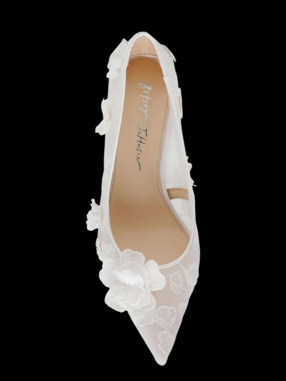 Betsey Johnson SB-Aimey 3D Floral Pumps In Ivory 7.5